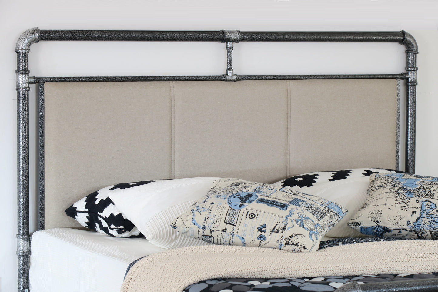 Arcadia Metal Copper Pipe Bed Frame - A Unique and Industrial-Chic Addition to Your Bedroom